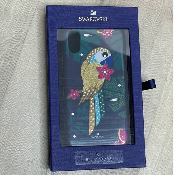 Swarovski Parrot iPhone XS / X  Case Multicolored - Picture 1 of 7